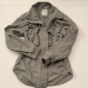 Abercrombie Y2K Green/Gray Utility Jacket